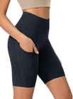  Women s Tummy Control Yoga Shorts 2 0 With Pockets Medium 8  Inseam Deep Navy