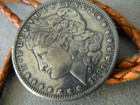 Old Southwestern Real 1880 Morgan Silver Dollar Coin Silver Bolo Tie C-31