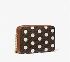 Michael Kors Jet Set Item Large East West Crossbody Bag Polka Dot Luggage gold