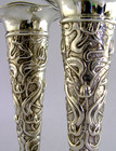 Stunning English Antique Sterling Silver Vases Arts   Crafts Art Nouveau 1903