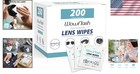 200 Count Streak-free Lens Wipes - Pre-moistened Eyeglass Cleaner For All Optics