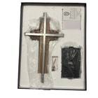 The Unity Cross Brown Wood   Aluminum Wedding Cross Sculpture W  Box And Cards