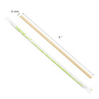Karat Earth Flat Cut Wrapped Bamboo Fiber Jumbo 9    Straw  Natural 6mm  - 4 000ct