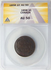 1858 Canada Au 50 Anacs Canadian 1 Cent   bt-218