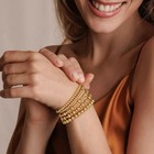 Gold Bracelets For Women  14k Gold Plated Beaded Bracelets Strand Bead Ball Brac