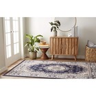 Navy Blue Brown Traditional Area Rug 9x12 Premium Sakarya Collection