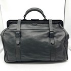 Porter Marciano Leather Doctor Bag Black Check Vintage Large Travel Auth