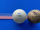 Vintage 1920s - 1930s Wilson Streak  sbs  Dimple   Mesh Pattern 2 Golf Ball Set