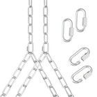 Heavy Duty Porch Swing Hanging Chain Kit  2 Pack  1500 Lbs Silver Y-shaped