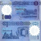 Libya 2 Pcs Set  1 And 5 Dinars  2019 2021   P-85a p-new Polymer Notes Unc