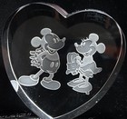 Wdcc Mickey   Minnie Mouse Puppylove Crystal Heart Paperweight Disney Classics