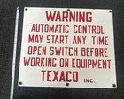 Rare Vintage Texaco Port Arthur Refinery Porcelain Sign