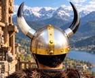 Viking Horned Helmet Medieval Costume Cosplay Larp Warrior Decor Silver Gold