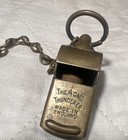Vintage The Acme Thunderer Brass W  Cork Whistle Chain Meyer New York Free Ship