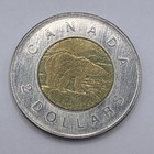 Canada 2 Dollar Coin 2008 Toonie Circulated Polar Bear Bi-metallic