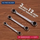 4 In 1 Ratcheting Wrench Set  Reversible Ratchet Wrench Set Double Tool Box Set