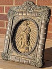Antique 17th 18th Century Dutch Sheet Brass Repousse Panel Immaculate Conception