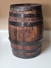 Vintage 12   Wooden Barrel With Metal Bands