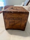 Vintage Oriental Camphor Wood Chest  Carved Wooden Chest  Ornate Wood Carving Sm