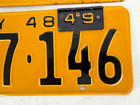 Original  1948 1949 Tag Commercial Ny New York State License Plate Pair Set