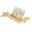 New Gold Metal Ab Rhinestone Crystal Hair Comb H3699-gab