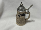 Vintage German Beer Stein Ceramic W lid And Saying Made In Western Germany