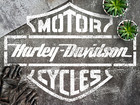 Harley Davidson Motorcycle Stencil  Reusable Mylar Template For Diy Crafts  Pain