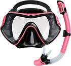 Adult Tempered Glass Diving Set Scuba Anti-fog Goggles And Snorkeling Mask Tube