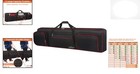 Lightweight 88-key Keyboard Case With Durable Adjustable Straps - Black   Red