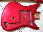 Vintage 60 s Teisco Sharkfin Guitar Body Neck Parts For Project