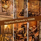 Book Nook Kit - Egyptian Pharaohs Tomb Diy Miniature House Kit For Adults And   