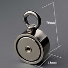 Double Sided Fishing Magnet Set 80kg 2 N52 Neodymium Metal Treasure Hunting