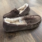 Ugg Dakota Suede Sheepskin Moccasin Slippers Women s Size 9 - Expresso - 5612