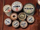 Lot Of 63 Vintage Wooden Spools Clark s  J p Coats  Coats   Clark s Thread