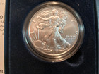 2017 W 1oz Silver Eagle Burnished With Coa And Box 17eg Uncirulated