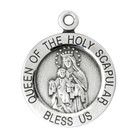  925 Sterling Silver Holy Scapular Medal Pendant Necklace  18  Chain Made In Usa