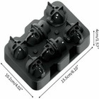 6 Holes 3d Skull Ice Cube Tray Maker Silicone Ball Mold Whiskey Party Halloween 