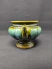 Arts   Crafts  7  Two Handled Urn Vase Brush Mccoy Planter Green Onyx 669 699