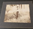 Late 1800s - Early  1900s Young Woman With Bicycle Antique Photo New England