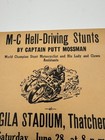 Vintage Motorcycle Stunt Driving Ad