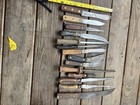 Vintage 10 Knives Unown Era Skinning Carry Theatermade Military With 4 Sharpener