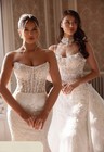 Sexy Mermaid Wedding Dresses Lace Sequins Applique Detachable Train Bridal Gowns