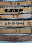 Lot Of 11 Vintage 1970s Customized Tooled Buckle Belts Western Leather Named