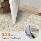 Taupe 5x7 Area Rug Vintage Washable Living Room Carpet Non Slip Bedroom Indoo   