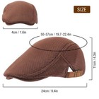 Men s Breathable Mesh Ivy Hat Gatsby Cap Summer Newsboy Beret Ascot Flat Cabbie