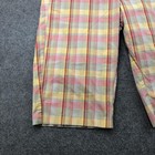 Dockers Shorts Womens 14 Orange Plaid Stretch Bermuda Preppy Summer Golf Classic