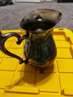 Vintage Silverplate Creamer Pitcher Monogram B Ornate Handle Footed Cup