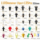 1240pc Car Retainer Clips Kit Auto Push Fasteners Rivet Trim Bumper Remover Tool