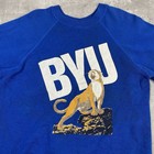 Vintage 80s Byu Cougars Sweatshirt Artex L Raglan Brigham Young University