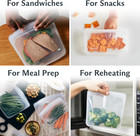 Stasher Silicone Reusable Food Storage Bags  4-pack  Reusable Freezer Bags  Micr